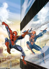 Marvel Comics 2 Spider-Girl's Costume seen with against the original