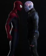 Complete stare down between Spider-Man and Electro