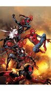 He can be seen right above Miles Morales and below Spider-Punk