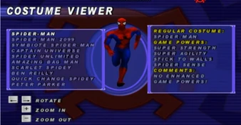 Spider-Man's classic costume in the 2000 video game