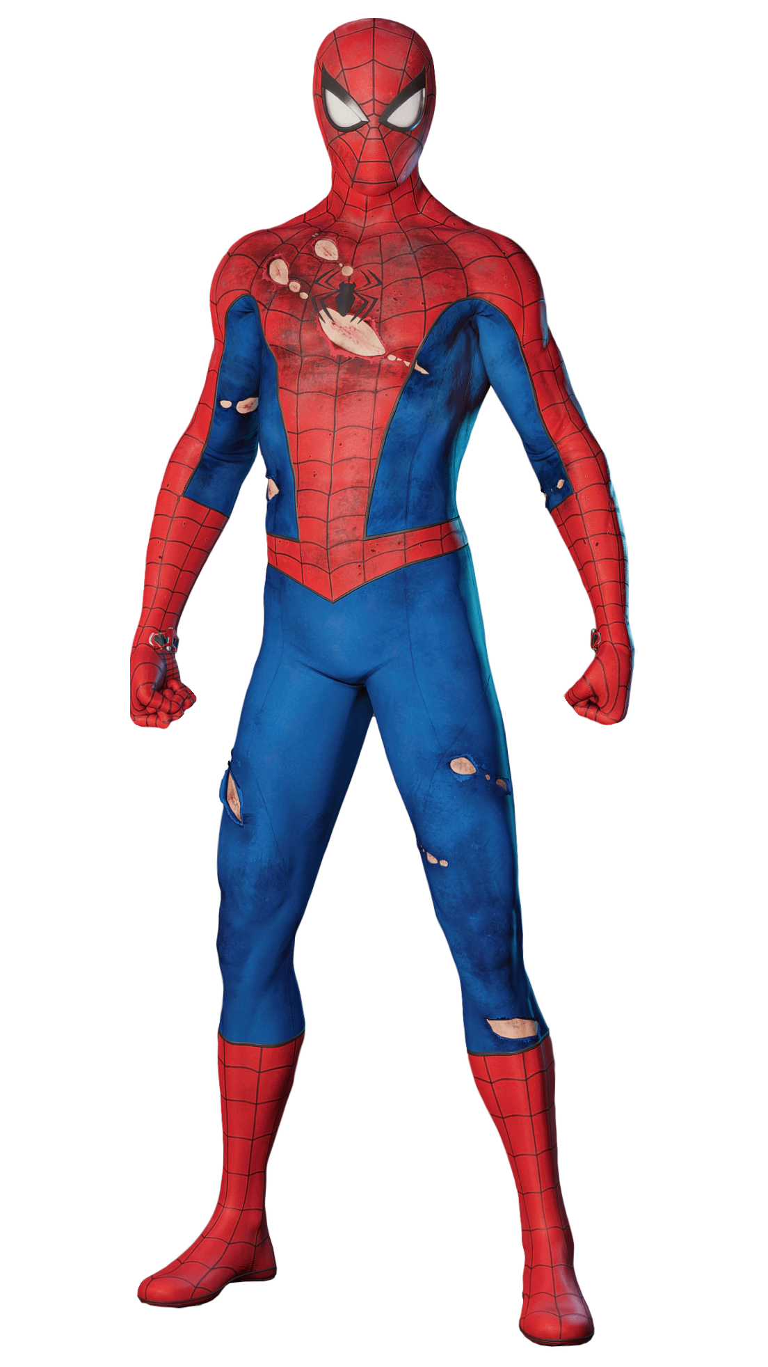Introducir 34+ imagen spiderman damaged suit