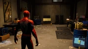 Spider-Man investigating the secret office.