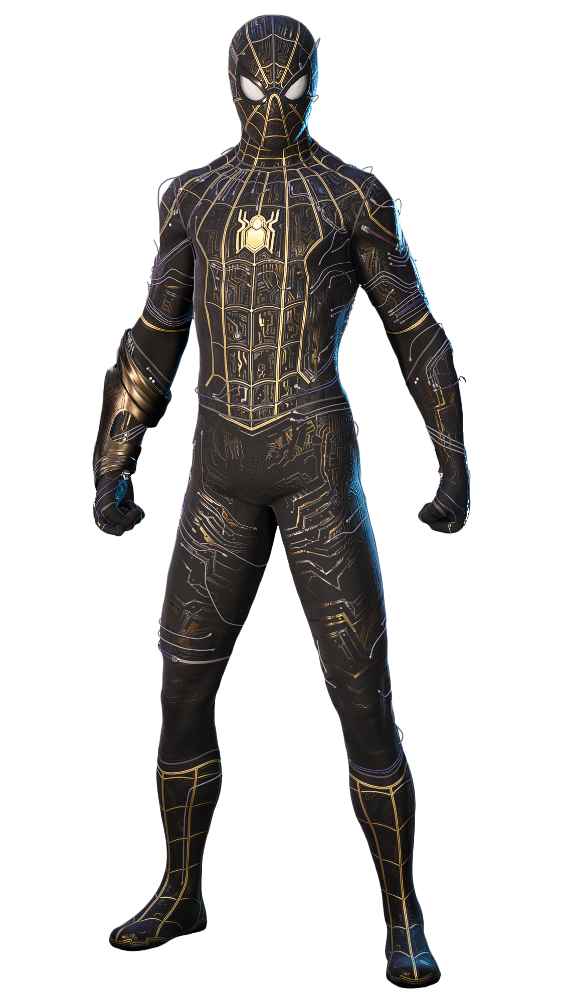 スパイダーマンSPIDER-MAN BLACK \u0026 GOLD SUIT 100％ \u0026 400％