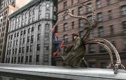 Spider man train fight