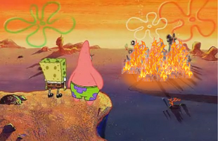 SpongeBob and Patrick noclipped into the Backrooms by RedKirb on