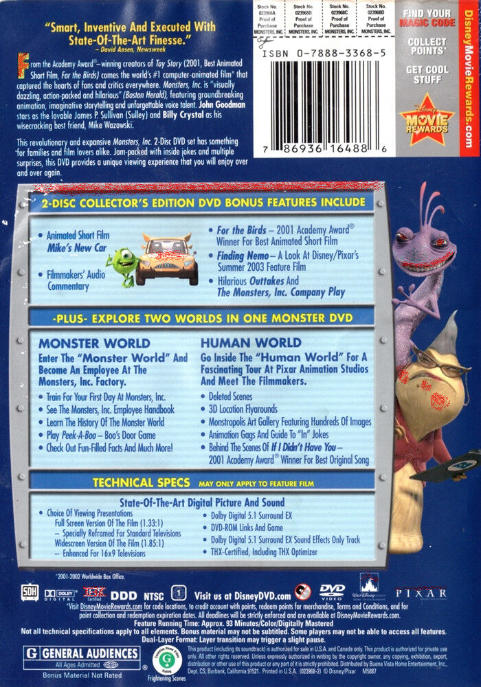 The Lost Monsters, Inc DVD Bootleg | Spinpasta Wiki | Fandom