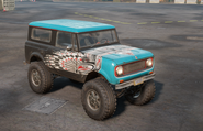 A Scout 800 with its unique vehicle skin equipped