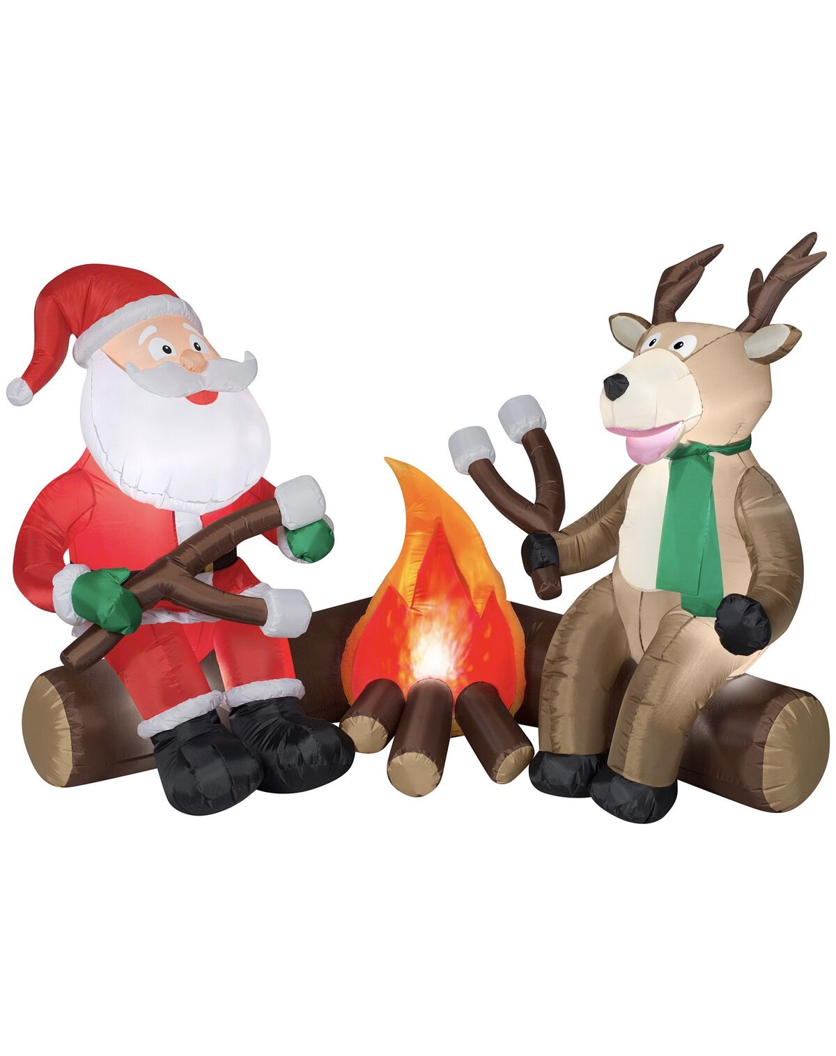Camping Santa and Reindeer Inflatable Spirit Halloween Wikia Fandom