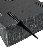 Bottom view with stakes installed