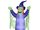 Airblown Inflatable Slender Witch with Light up Eyes
