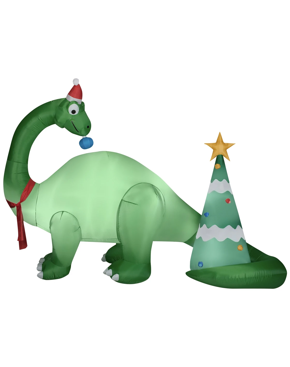 Giant Brontosaurus and Christmas Tree Inflatable Spirit Halloween