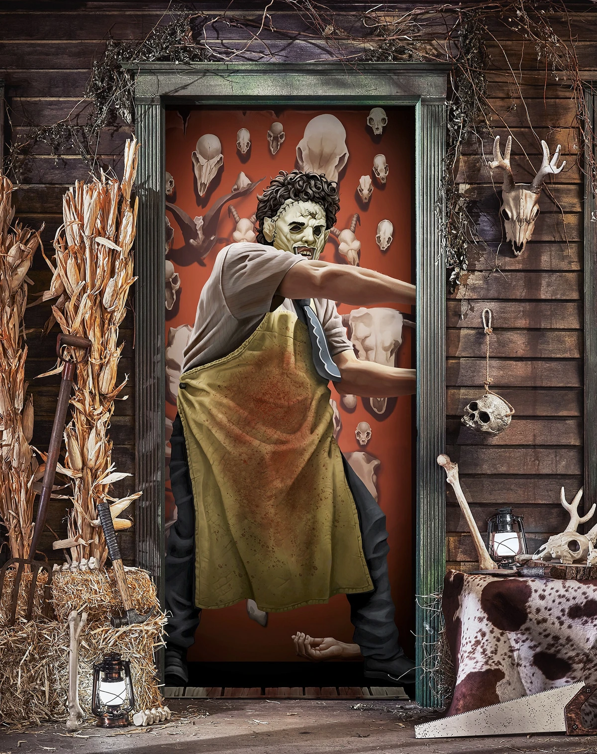 Leatherface Door Cover | Spirit Halloween Wikia | Fandom