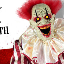Creepy Towering Clown Spirit Halloween Wikia Fandom His head will turn while he shouts his creepy sayings. creepy towering clown spirit