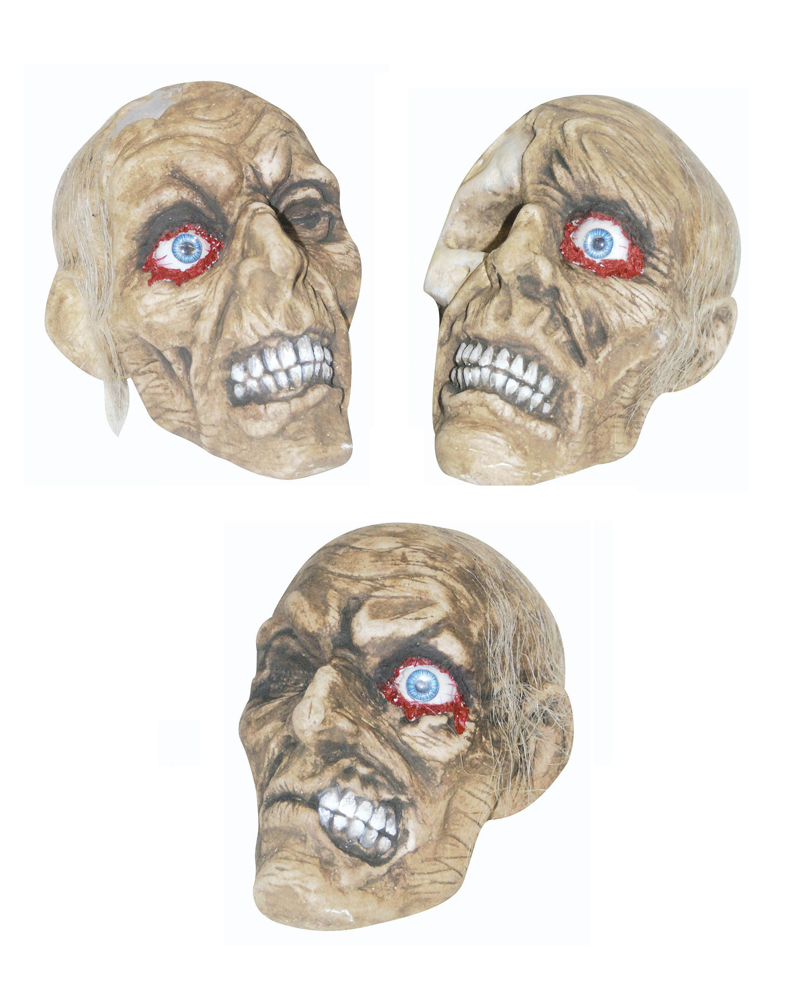 Smiffys Men's Decaying Zombie Mask with Hair