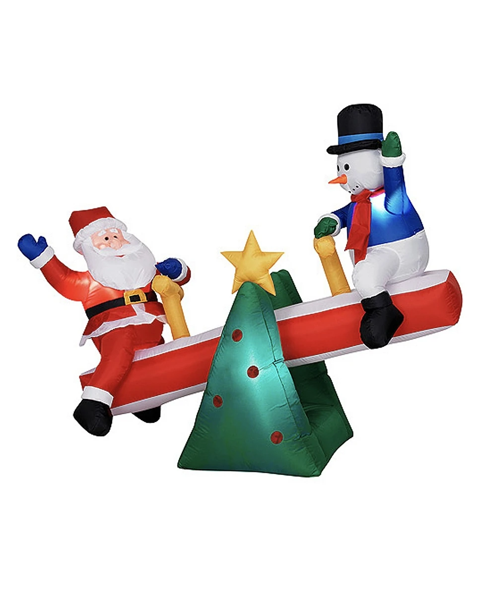 Teeter Totter Santa Animated Airblown Inflatable Spirit Halloween Wikia Fandom