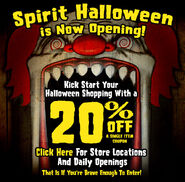 The clown archway featured in a Spirit Halloween advertisement