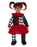 Spinning Head Harlequin Doll