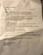 Instruction sheet.