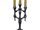 3-Piece Skull Rose Candelabra