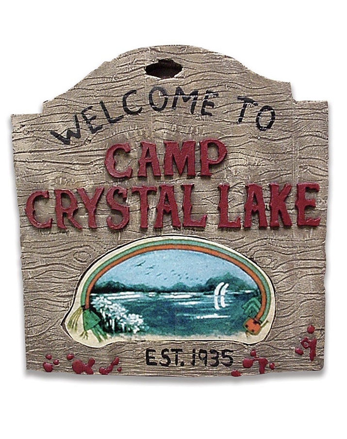 【SALE】 Wall Lake Crystal Camp Sign Fandom | Wikia Halloween Spirit | 季節用品