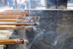 Burning incense