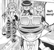 Beverage appearing with her team