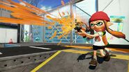 An Inkling shooting the weapon