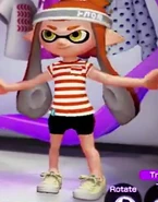 An Inkling wearing the Pirate-Stripe Tee.