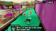 An Inkling collecting Power Eggs.