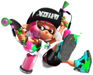 Pink Inkling girl falling