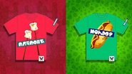 Marshmellow vs Hot Dog splatfest tees