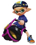 An Inkling boy with the Slosher