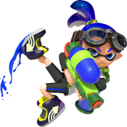 A male Inkling ready for battle