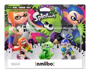 Inkling Amiibo toys as they appear in the pack.