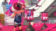 An Inkling with a Luna blaster in Splatoon 2