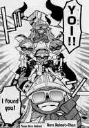 Hornmet with the rest of her team