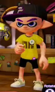An Inkling wearing the Urchins Cap.