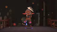Frye during Splatoween before halftime