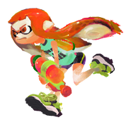 A female Inkling In Waterpaint.