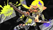 Render of an Inkling holding a Tri-Stringer.