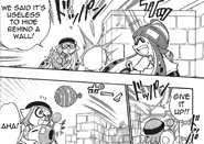 Bobble attacking Shrimp with a Burst Bomb