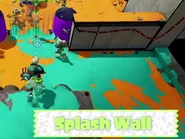 An Inkling approaching a Splash Wall.