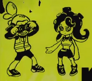 Octoling and Inkling Boy in Credits