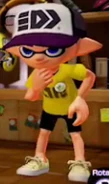 An Inkling wearing the Takoroka Mesh.