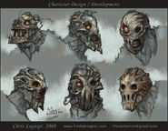6 terror mask concept art 6th mask seems to resembles it's design from splatterhouse 3