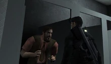 Sam Fisher finally finds Ivan and talks Ivan into giving him the encryption key that he was carrying.