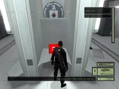 Sam inside of the server room.