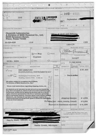 A requisition order for Red Mercury.