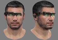 Concept art on Fisher with glasses