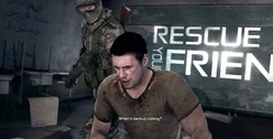 Sam Fisher rescued by SEAL teammate Victor Coste in Iraq during Operation Desert Storm.